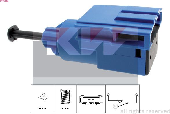 KW 510 220 - Выключатель, привод сцепления (Tempomat) unicars.by