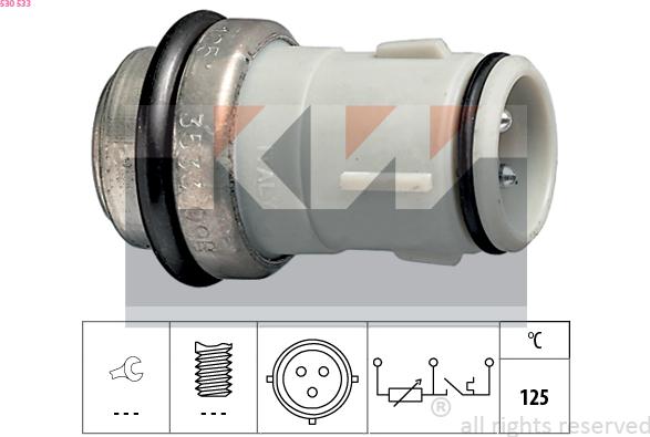 KW 530 533 - Датчик, температура охлаждающей жидкости unicars.by