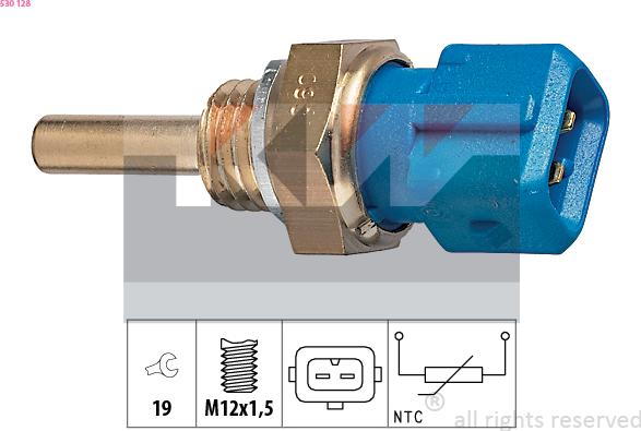 KW 530 128 - Датчик, температура масла unicars.by