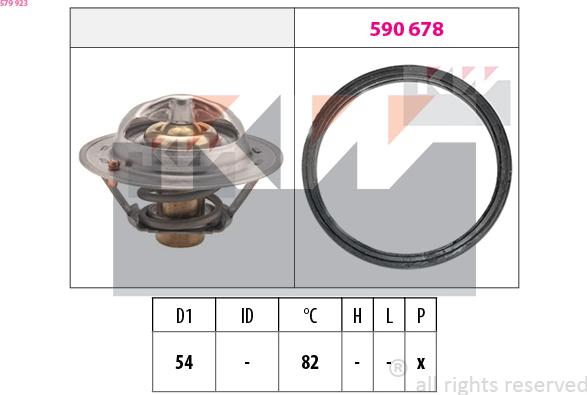 KW 579 923 - Термостат охлаждающей жидкости / корпус unicars.by
