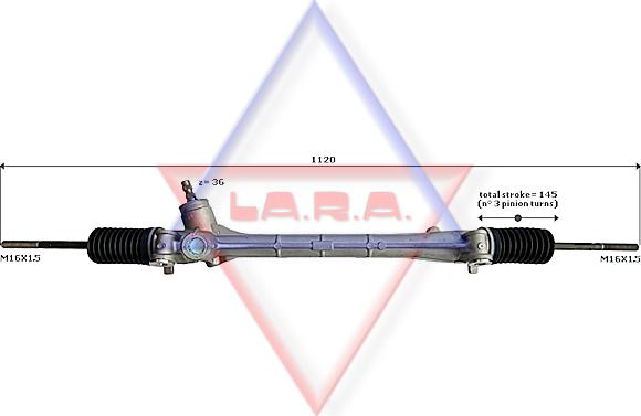 LA.R.A. 370014 - Рулевой механизм, рейка unicars.by