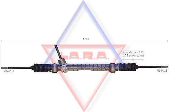 LA.R.A. 290009 - Рулевой механизм, рейка unicars.by