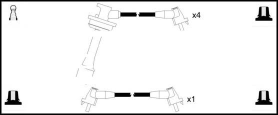 LEMARK HOES643 - Комплект проводов зажигания unicars.by