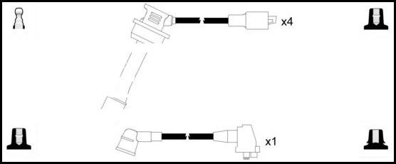 LEMARK HOES1126 - Комплект проводов зажигания unicars.by
