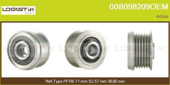 LGK 008098209OEM - Шкив генератора, муфта unicars.by