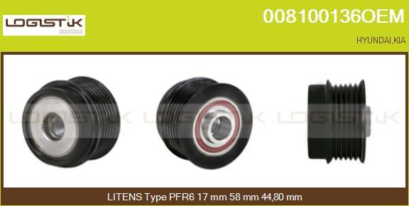 LGK 008100136OEM - Шкив генератора, муфта unicars.by