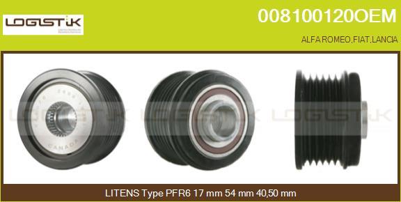 LGK 008100120OEM - Шкив генератора, муфта unicars.by