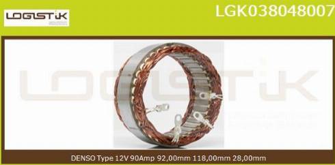 LGK LGK038048007 - Статор, генератор unicars.by