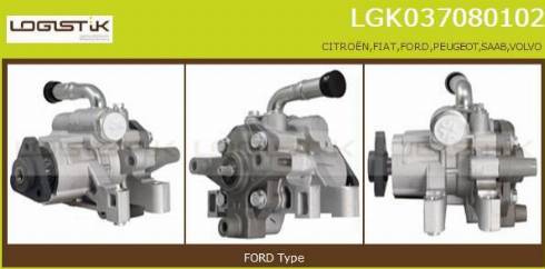 LGK LGK037080102 - Гидравлический насос, рулевое управление, ГУР unicars.by