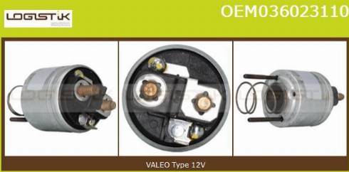 LGK OEM036023110 - Тяговое реле, соленоид, стартер unicars.by