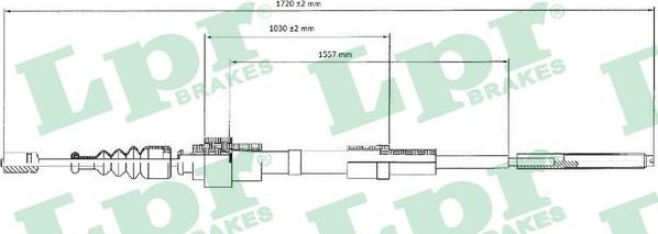 LPR C0956B - Тросик, cтояночный тормоз unicars.by