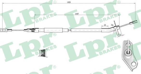 LPR C0446B - Тросик, cтояночный тормоз unicars.by