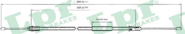 LPR C0403B - Тросик, cтояночный тормоз unicars.by