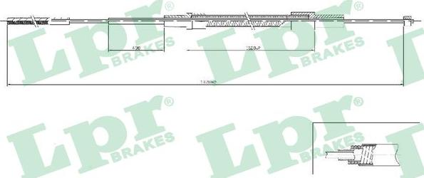 LPR C0079B - Тросик, cтояночный тормоз unicars.by