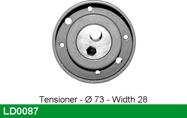 LUCAS LD0087 - Натяжной ролик, зубчатый ремень ГРМ unicars.by