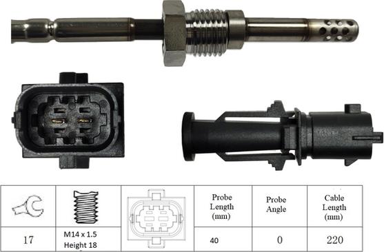 LUCAS LGS6093 - Датчик, температура выхлопных газов unicars.by