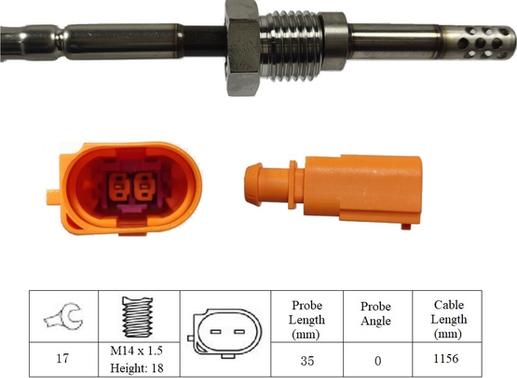 LUCAS LGS6026 - Датчик, температура выхлопных газов unicars.by