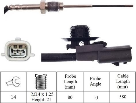 LUCAS LGS7015 - Датчик, температура выхлопных газов unicars.by