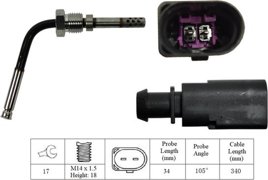 LUCAS LGS7176 - Датчик, температура выхлопных газов unicars.by