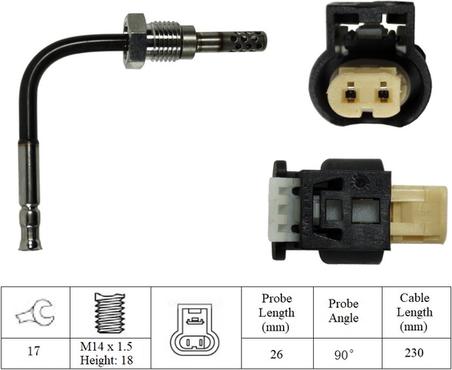 LUCAS LGS7255 - Датчик, температура выхлопных газов unicars.by