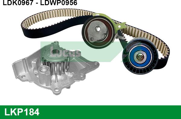 LUCAS LKP184 - Водяной насос + комплект зубчатого ремня ГРМ unicars.by