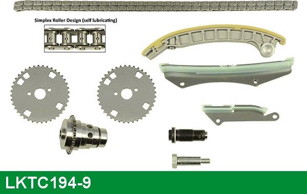 LUCAS LKTC194-9 - Комплект цепи привода распредвала unicars.by