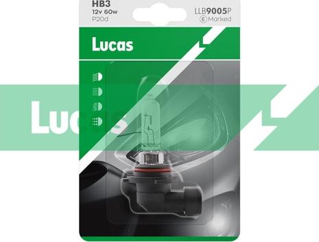 LUCAS LLB9005P - Лампа накаливания, фара дальнего света unicars.by