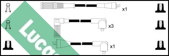 LUCAS LUC4180 - Комплект проводов зажигания unicars.by