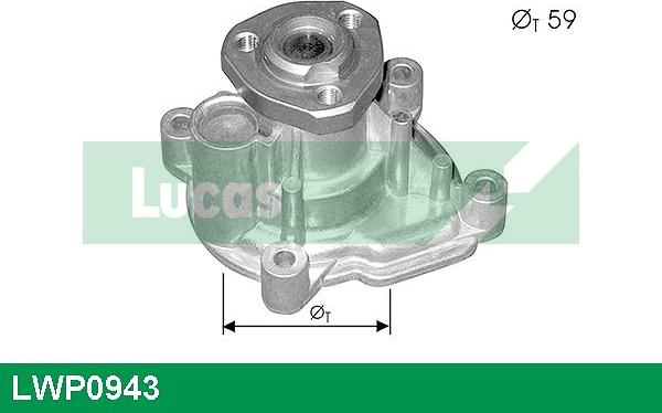 LUCAS LWP0943 - Водяной насос unicars.by