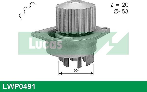 LUCAS LWP0491 - Водяной насос unicars.by