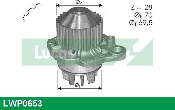 LUCAS LWP0653 - Водяной насос unicars.by