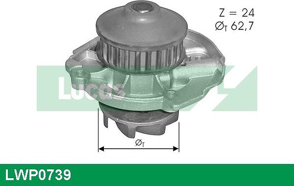 LUCAS LWP0739 - Водяной насос unicars.by