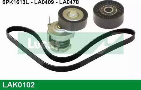 Lucas Engine Drive LAK0102 - Поликлиновый ременный комплект unicars.by