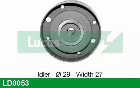 Lucas Engine Drive LD0053 - Натяжной ролик, зубчатый ремень ГРМ unicars.by