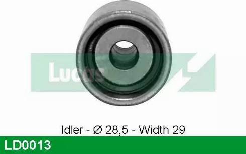 Lucas Engine Drive LD0013 - Натяжной ролик, зубчатый ремень ГРМ unicars.by