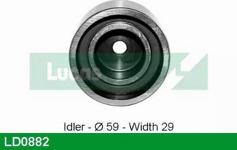 Lucas Engine Drive LD0882 - Натяжной ролик, зубчатый ремень ГРМ unicars.by