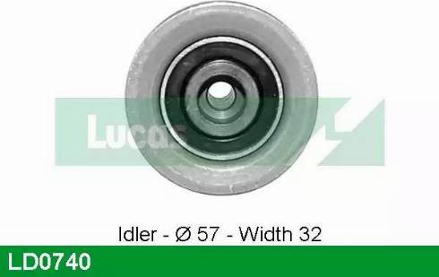 Lucas Engine Drive LD0740 - Натяжной ролик, зубчатый ремень ГРМ unicars.by