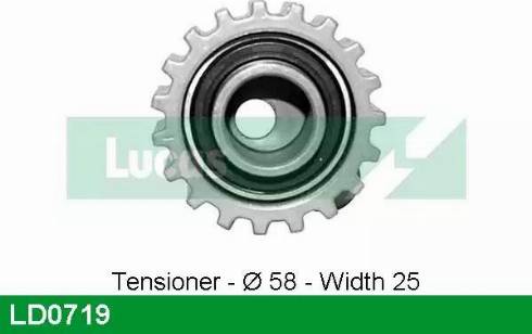 Lucas Engine Drive LD0719 - Натяжной ролик, зубчатый ремень ГРМ unicars.by