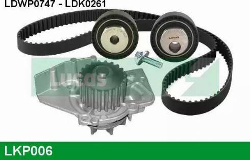 Lucas Engine Drive LKP006 - Водяной насос + комплект зубчатого ремня ГРМ unicars.by