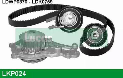 Lucas Engine Drive LKP024 - Водяной насос + комплект зубчатого ремня ГРМ unicars.by