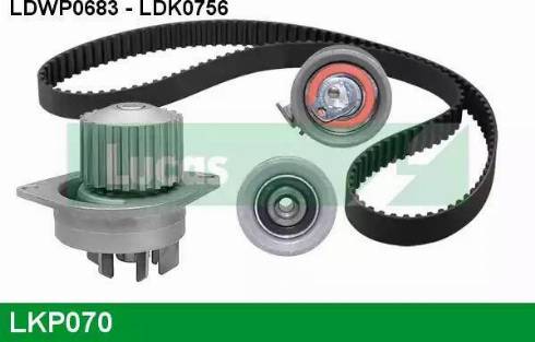 Lucas Engine Drive LKP070 - Водяной насос + комплект зубчатого ремня ГРМ unicars.by