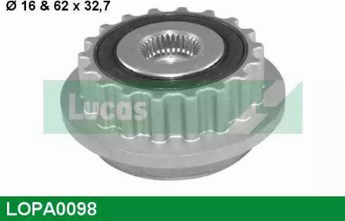 Lucas Engine Drive LOPA0098 - Шкив генератора, муфта unicars.by