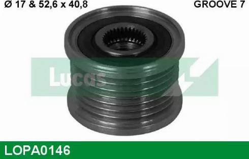 Lucas Engine Drive LOPA0146 - Шкив генератора, муфта unicars.by