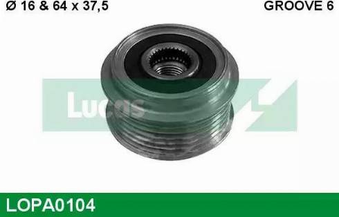 Lucas Engine Drive LOPA0104 - Шкив генератора, муфта unicars.by