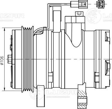 Luzar LCAC 0541 - Компрессор кондиционера unicars.by