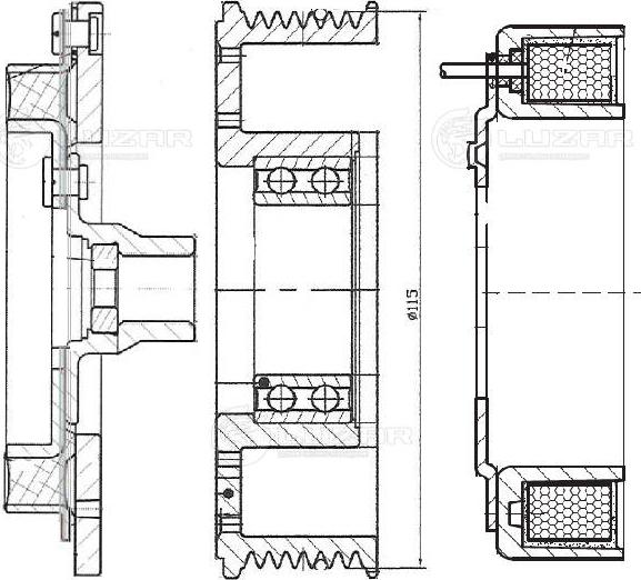 Luzar LMAC 1401 - Электромагнитное сцепление, компрессор unicars.by