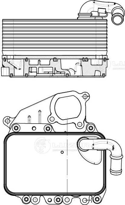 Luzar LOc 1839 - Масляный радиатор, двигательное масло unicars.by