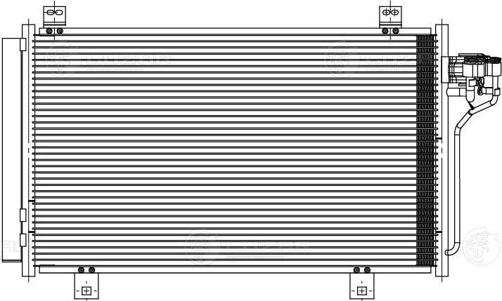 Luzar LRAC 251PE - Конденсатор кондиционера unicars.by