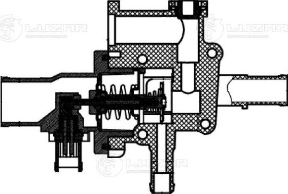 Luzar LT 0548 - Термостат охлаждающей жидкости / корпус unicars.by