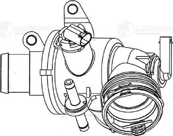 Luzar LT 15651 - Термостат охлаждающей жидкости / корпус unicars.by